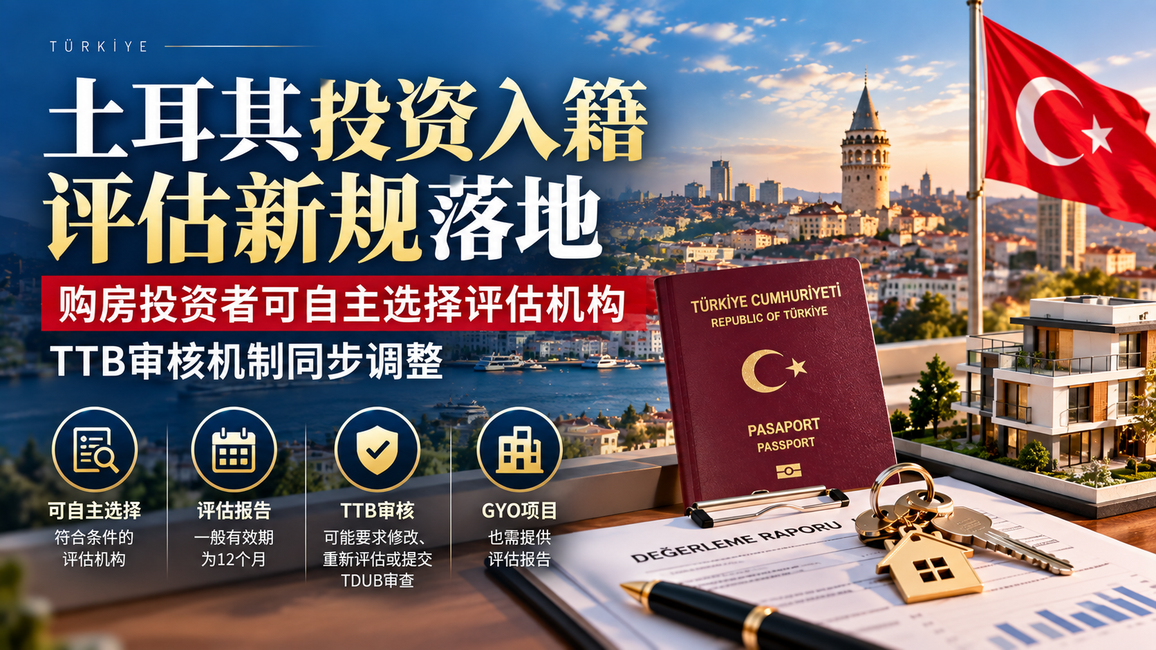 土耳其投资入籍评估新规落地：购房投资者可自主选择评估机构，TTB审核机制同步调整